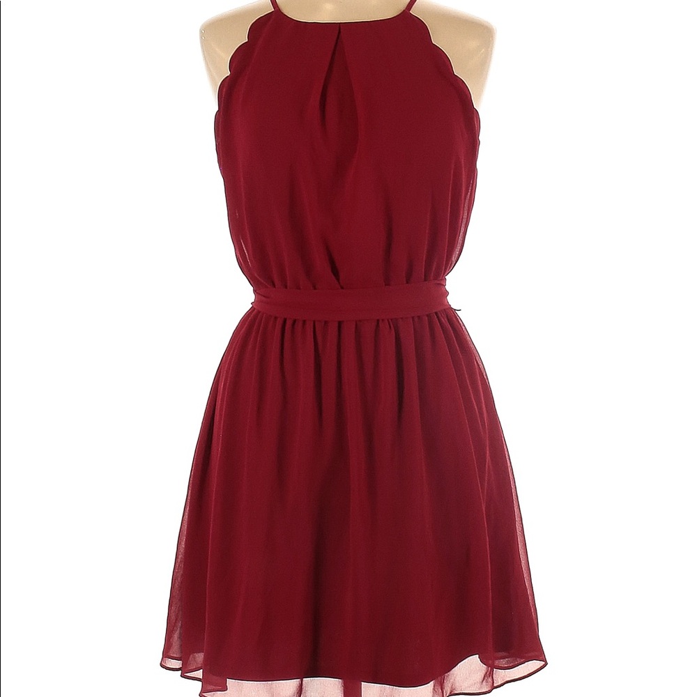 BCX Casual Burgundy Party Dress